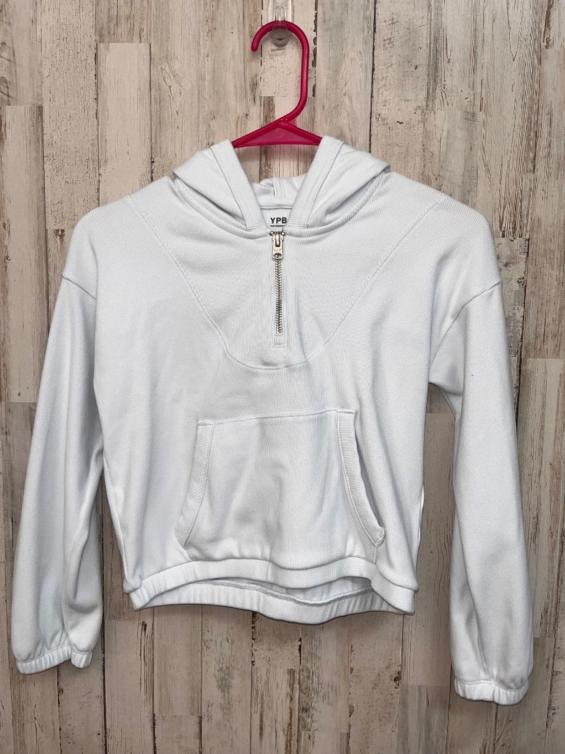 LIGHT BLUE ABERCROMBIE RIBBED HALF ZIP PULLOVER, GIRL 9/10