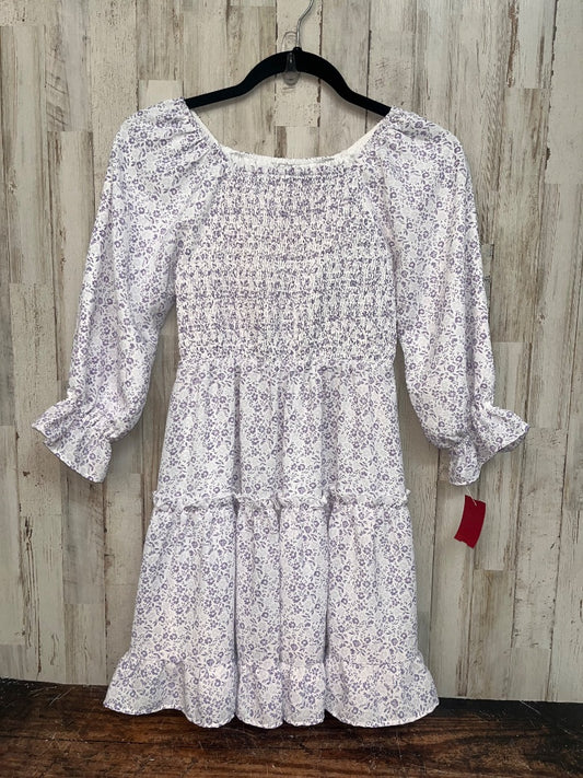 LILAC/WHITE SHOP THE MINT FLORAL SMOCK TIER DRESS, GIRL 10