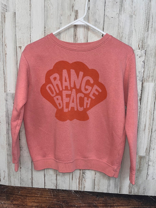 PINK THE CHESTER ORANGE BEACH SWEATSHIRT, GIRL 10/12