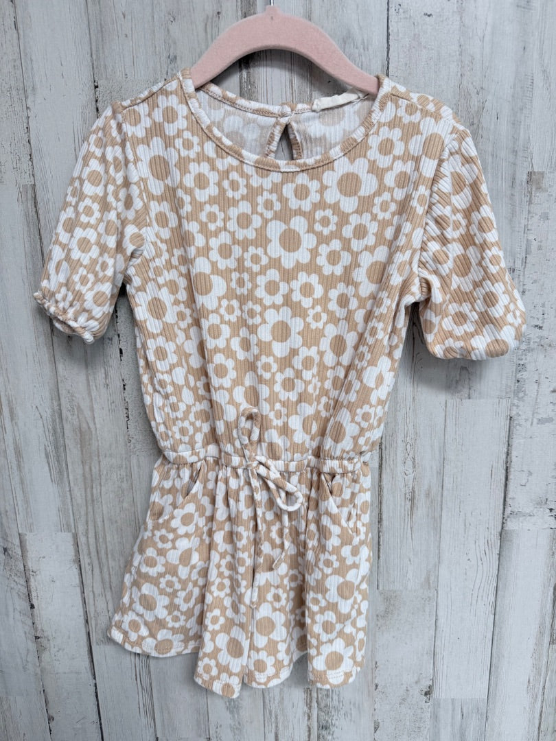 Tan Oddy Daisy romper, Girl 4T