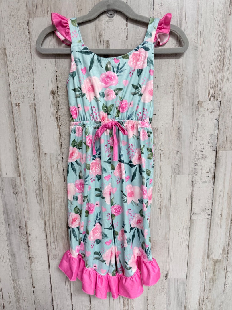 Blue Clover cottage Floral jumpsuit, Girl 2T