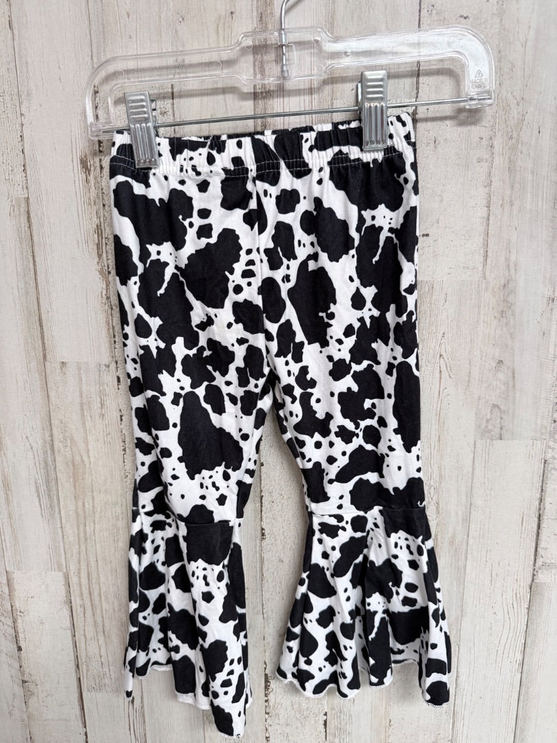 White BOUTIQUE Cowprint pants, Girl 2T