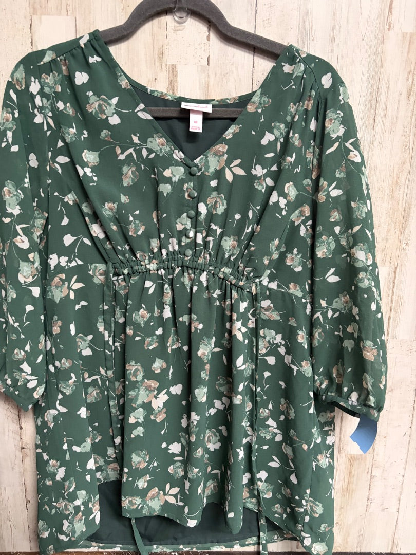 GREEN ISABEL MATERNITY FLORAL TOP, LADIES M