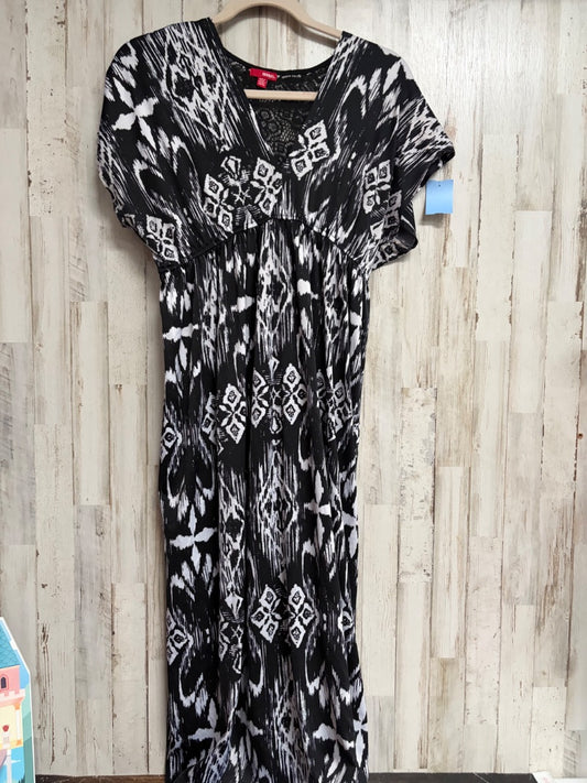BLACK BONGO ABSTRACT MAXI DRESS, LADIES M