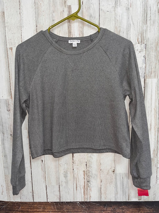 GREY CREWCUTS SOFT VELOUR SWEATSHIRT, GIRL 12/13