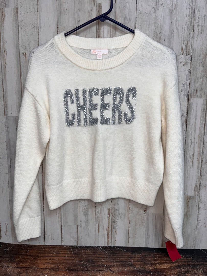 IVORY GB GIRLS CHEERS SWEATER, GIRL 12/14