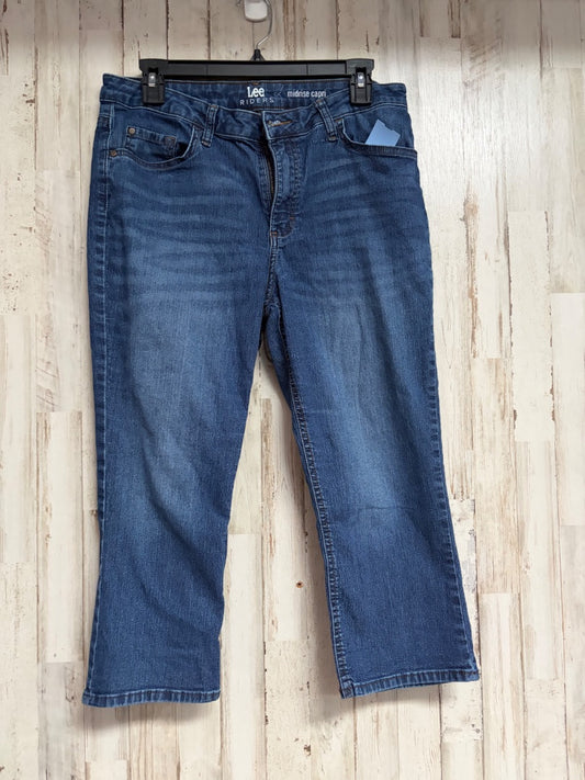 DENIM LEE SZ12 MIDRISE CAPRI, LADIES L