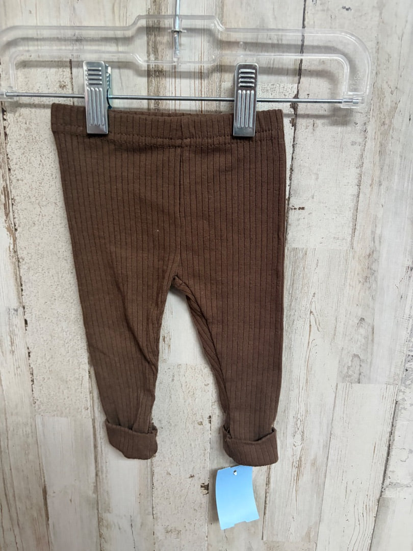 BROWN LAURA ASHLEY RIBBED PANTS, GIRL 0-3M