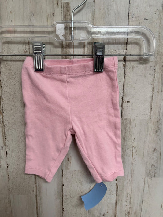 PINK CARTERS BASIC PANTS, GIRL NB