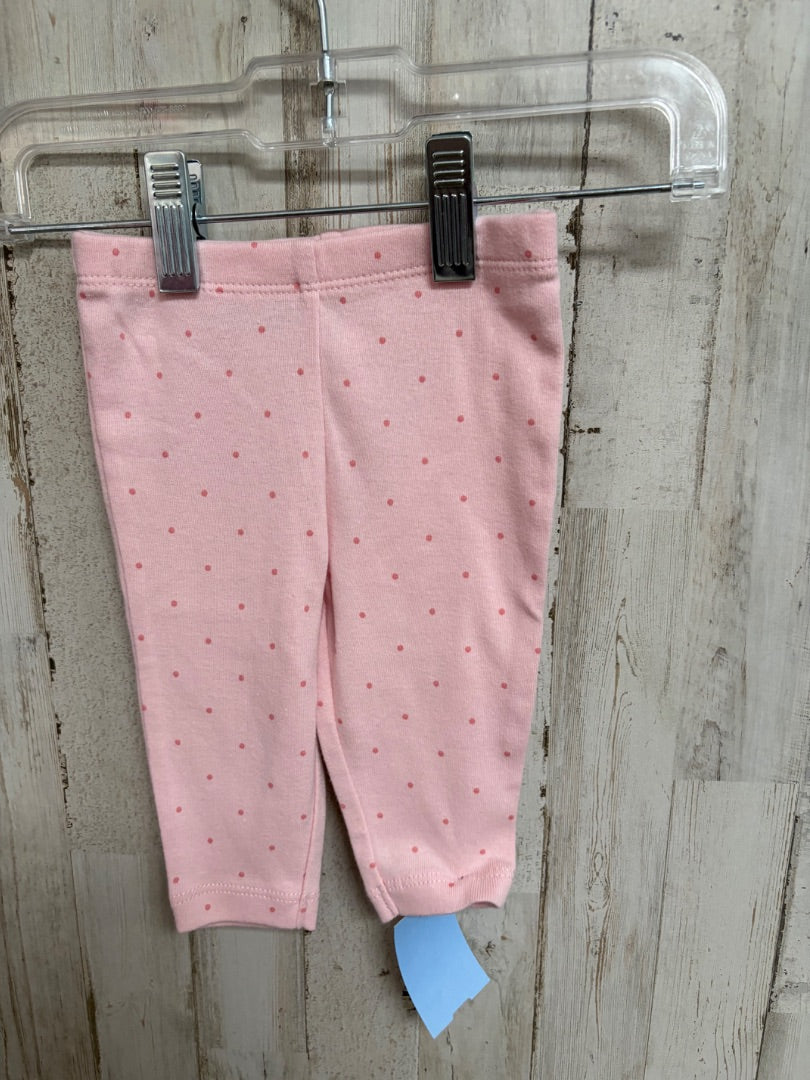PINK CARTERS DOT LEGGINGS, GIRL 3M