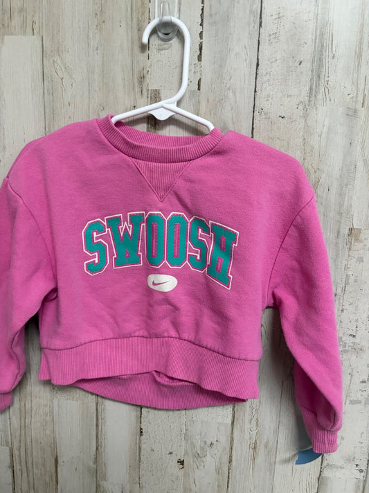 PINK NIKE SWOOSH PULLOVER, GIRL 2T