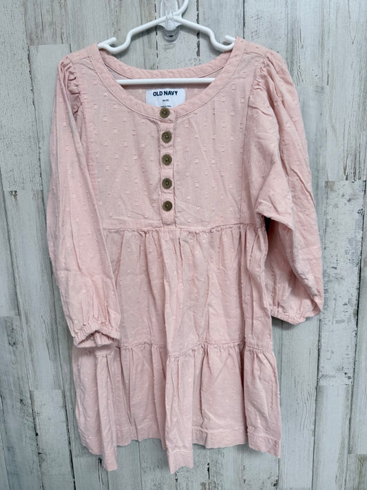 LIGHT PINK OLD NAVY TEXTURED TIER DRESS, GIRLS 5