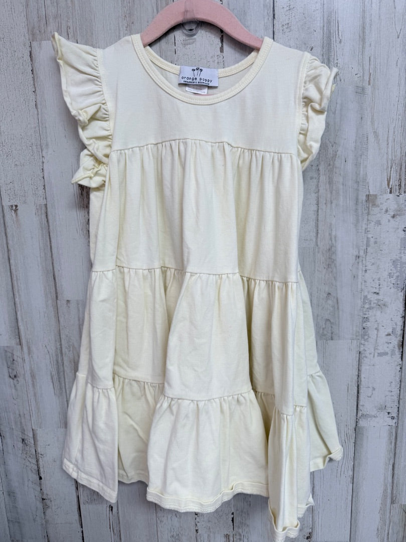 YELLOW ORANGE POPPY TIER DRESS, GIRLS 5