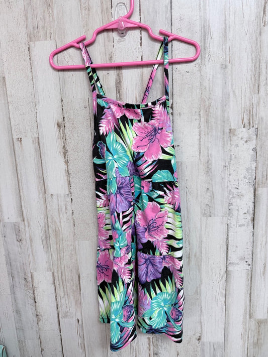 BLACK CHILDRENS PLACE HAWAIIAN PRINT DRESS, GIRLS 5/6