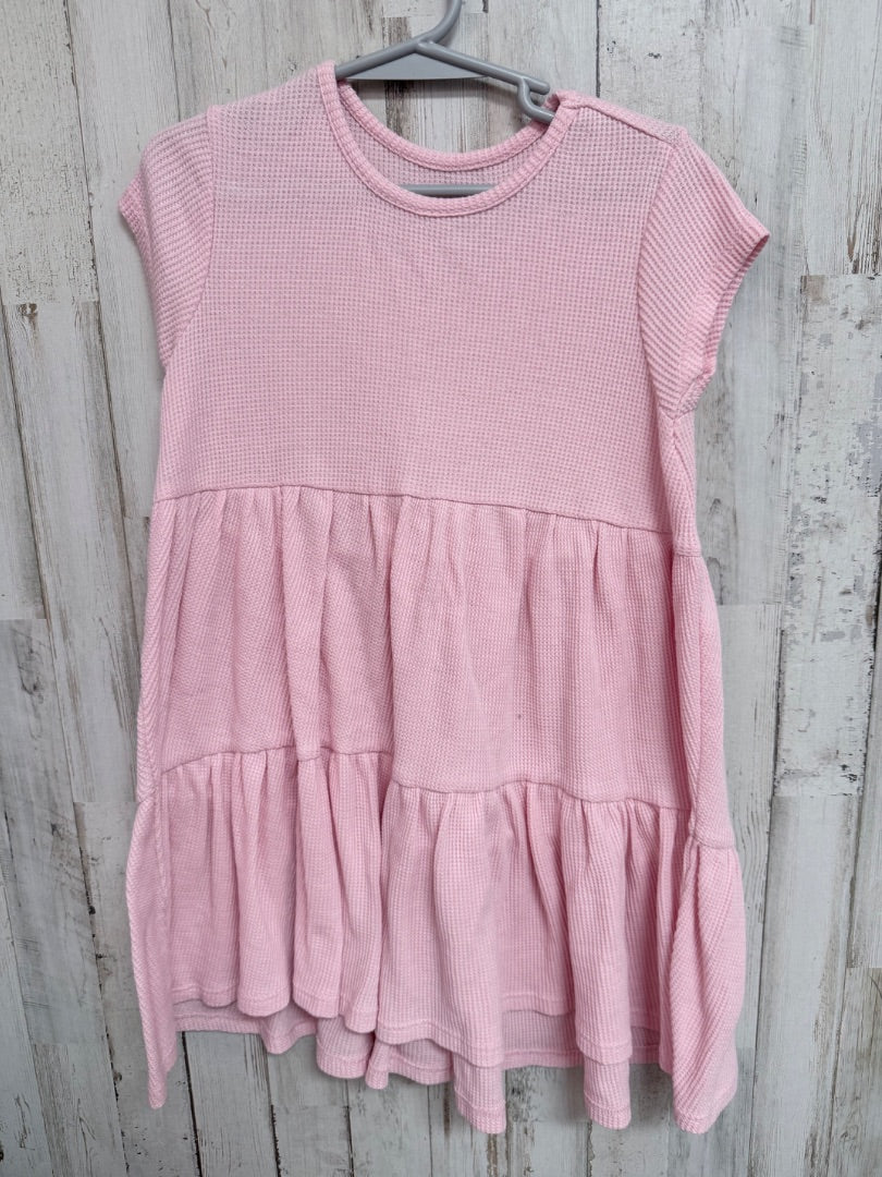 LT PINK TRUE CRAFT WAFFLE TIER DRESS, GIRLS 5
