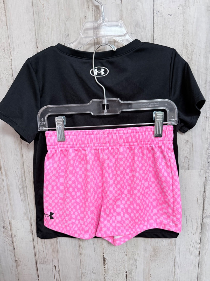 BLACK UNDER ARMOUR POWER GIRLS 2PC SET, GIRLS 6