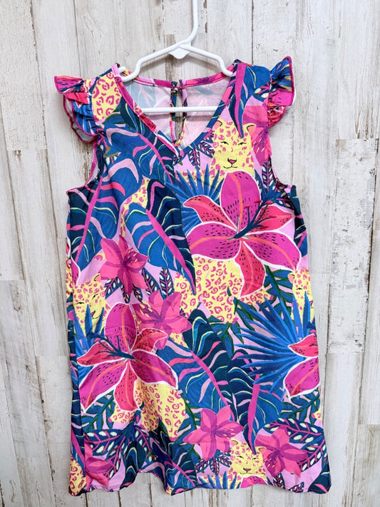 PINK SHEIN FLORAL PRINT DRESS, GIRLS 6