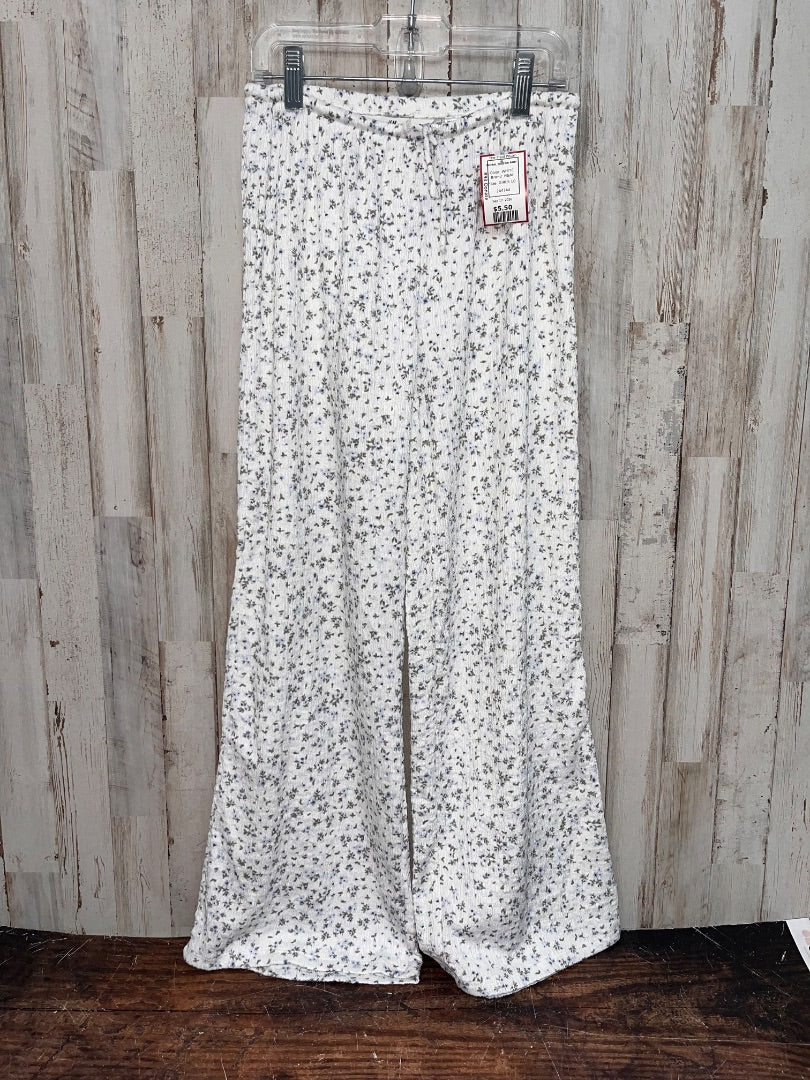 WHITE H&M FLORAL PULL ON PANT, GIRLS 10