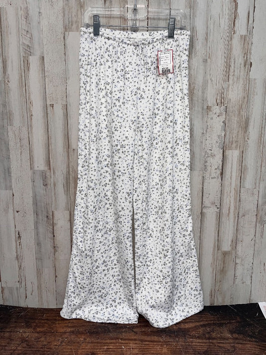 WHITE H&M FLORAL PULL ON PANT, GIRLS 10