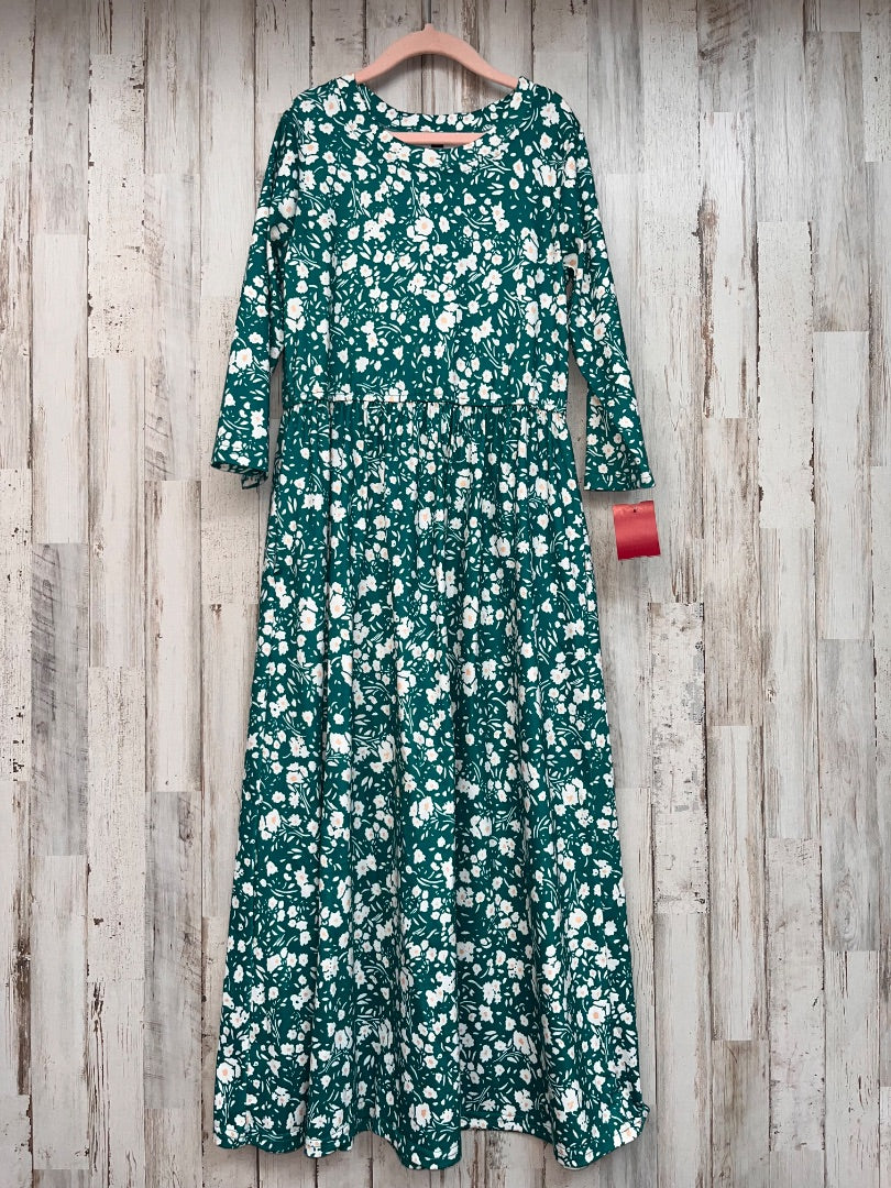 GREEN BOUTIQUE FLORAL MAXI DRESS, GIRLS 10/12