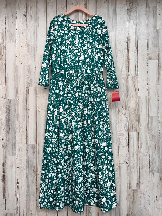 GREEN BOUTIQUE FLORAL MAXI DRESS, GIRLS 10/12