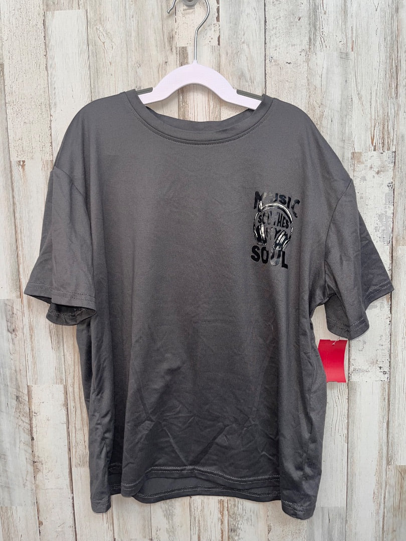 GREY SHEIN MUSIC TEE, GIRLS 11
