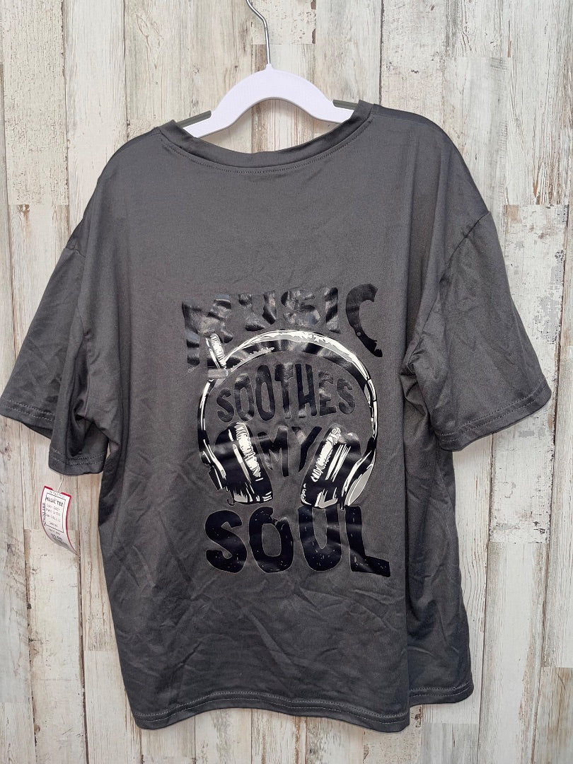 GREY SHEIN MUSIC TEE, GIRLS 11