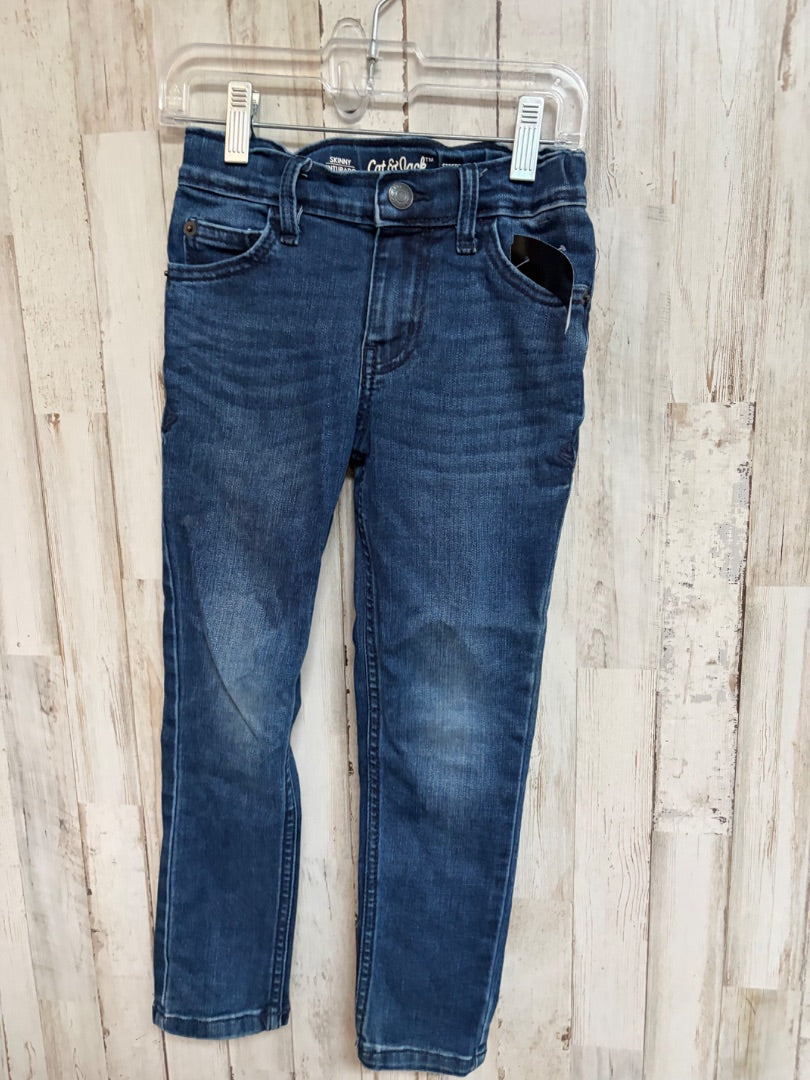 DARK DENIM CAT & JACK SKINNY STRETCH JEANS, BOY 5T