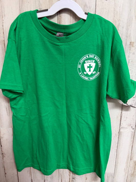 GREEN GILDAN ST JOHN TEE, BOY 8