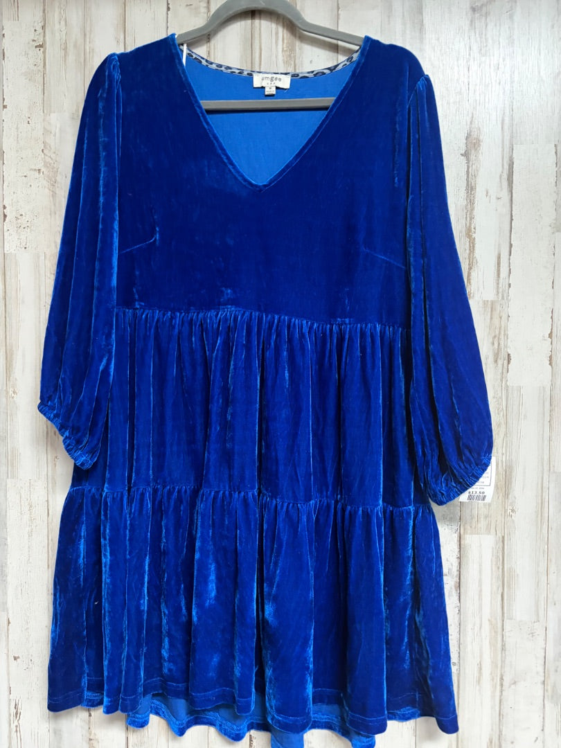 BLUE UMGEE VELVET DRESS, LADIES M