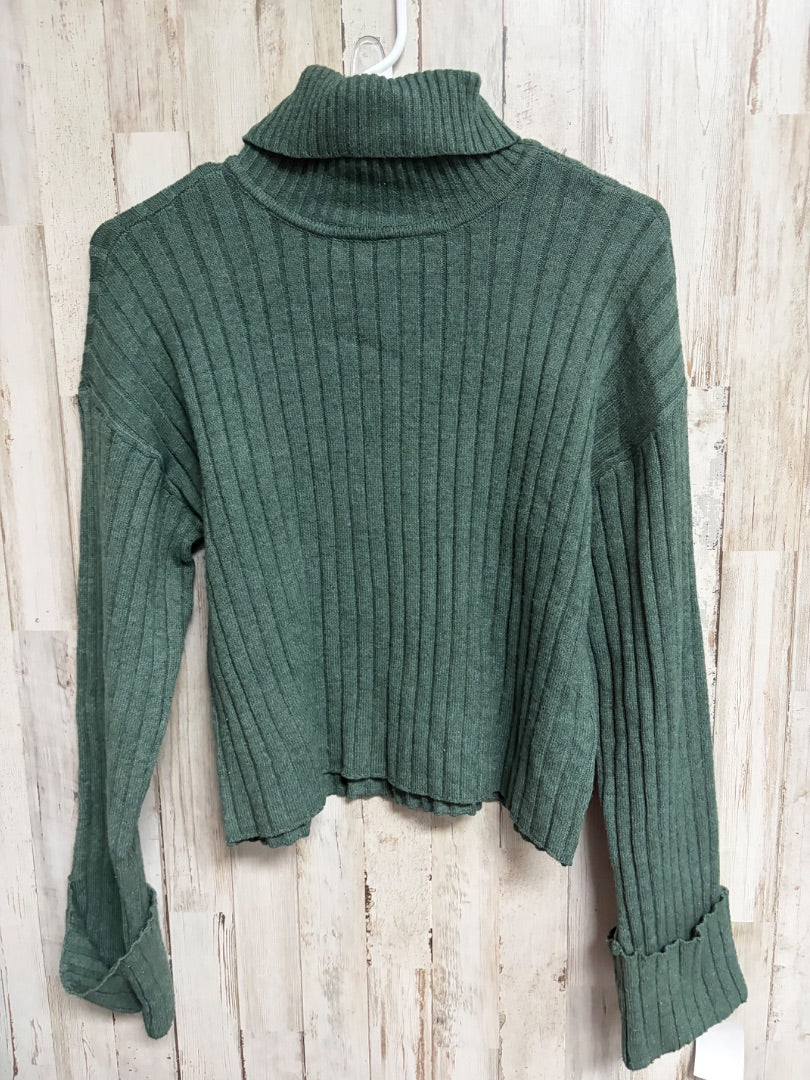 OLIVE NO COMMENT CROPPED TURTLENECK SWEATER, LADIES L