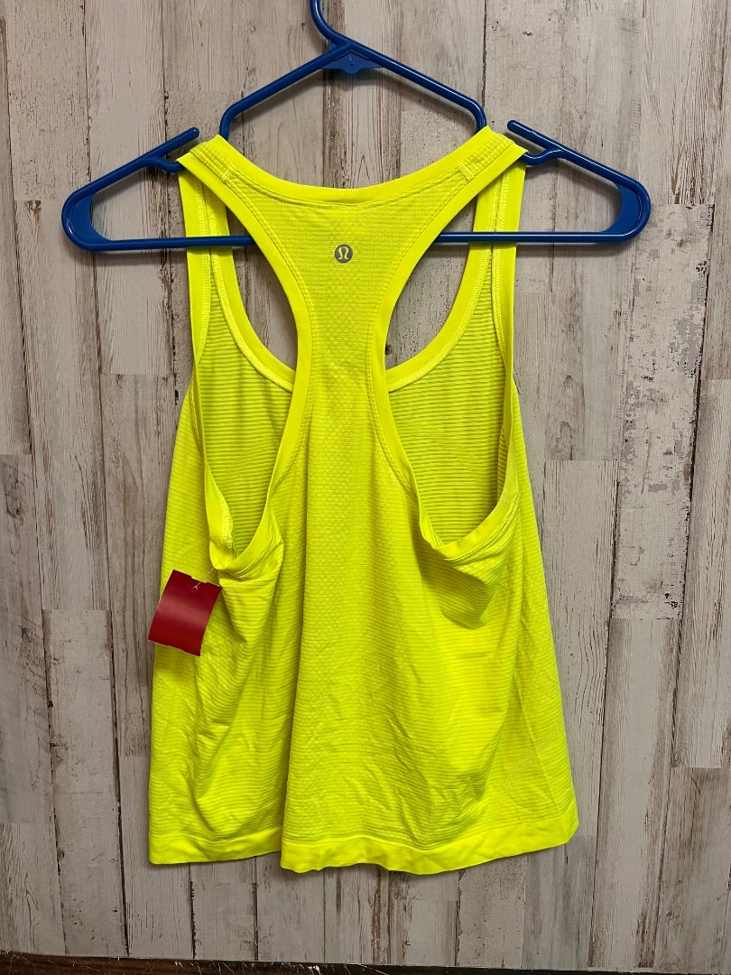 NEON GREEN LULULEMON SZ 8 DRY FIT TANK, LADIES M