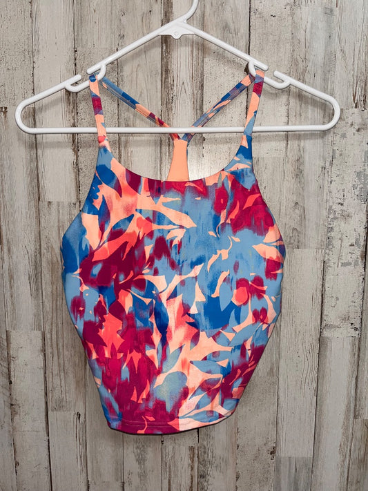 BLUE OLD NAVY FLORAL WATERCOLOR CROP TANK, LADIES M