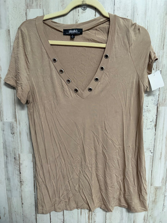 TAN LULUS VNECK TOP, LADIES L