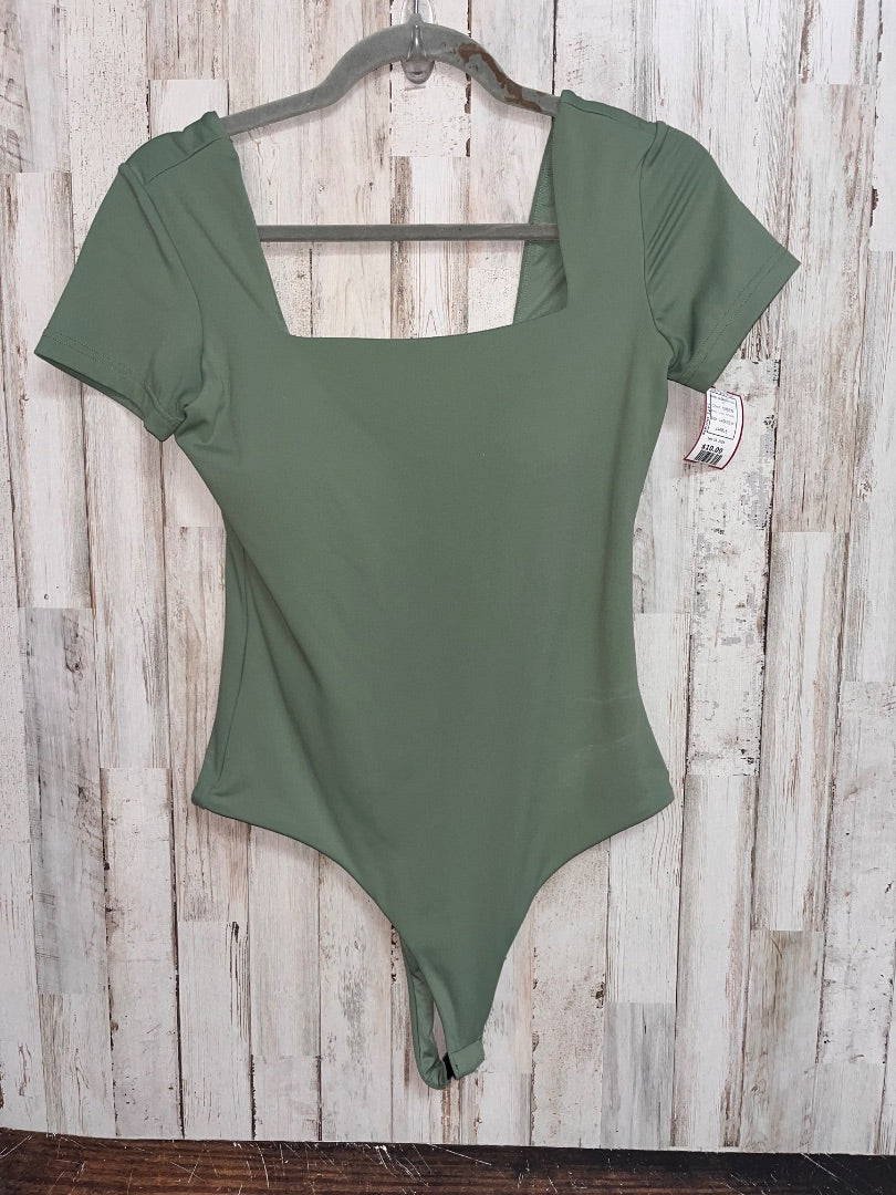 GREEN CLASSIC NETWORK SQUARE NECK BODY SUIT, LADIES M