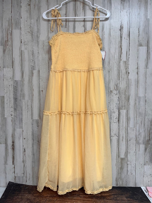 YELLOW SHE + SKY SMOCK TIER DRESS, LADIES M