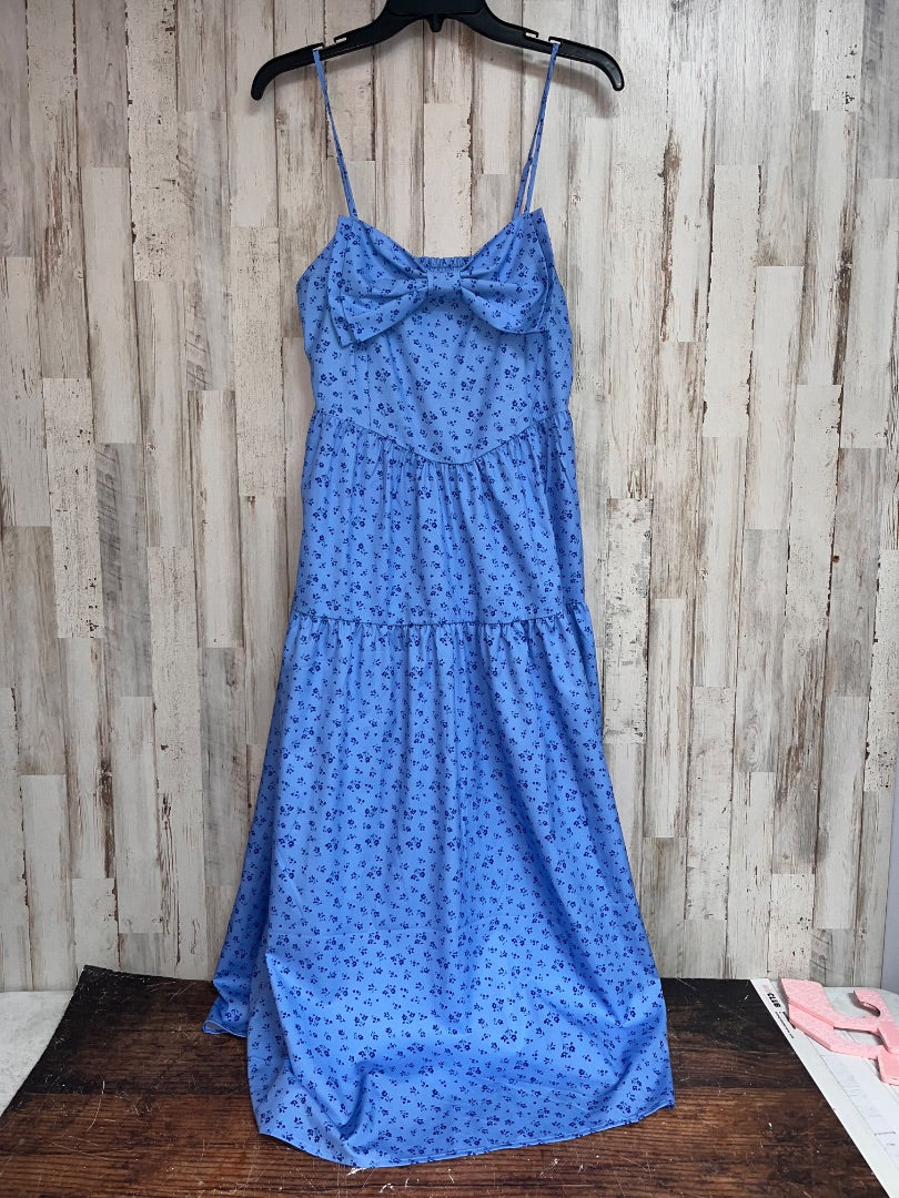 BLUE  BOW FLORAL TIER MAXI, LADIES M