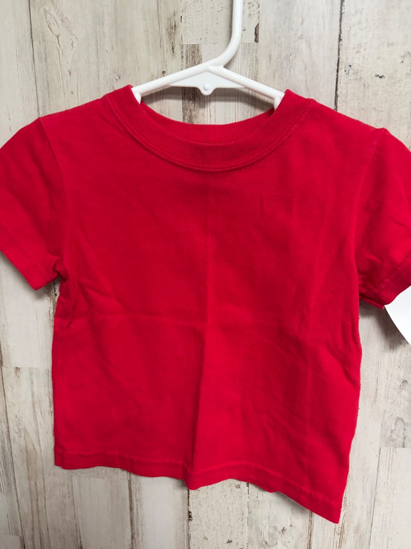 RED GARANIMALS COTTON TEE, BOYS 12M