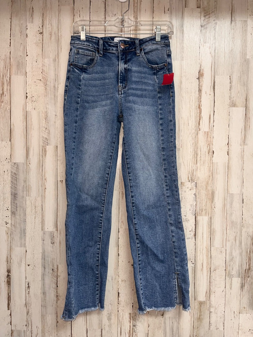 DENIM RISEN 7/28 SLIT ANKLE JEANS, LADIES M