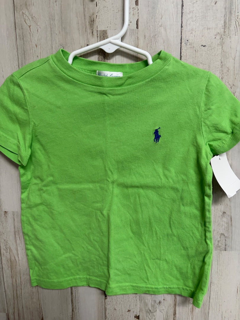 GREEN RALPH LAUREN LOGO COTTON TEE, BOYS 18M