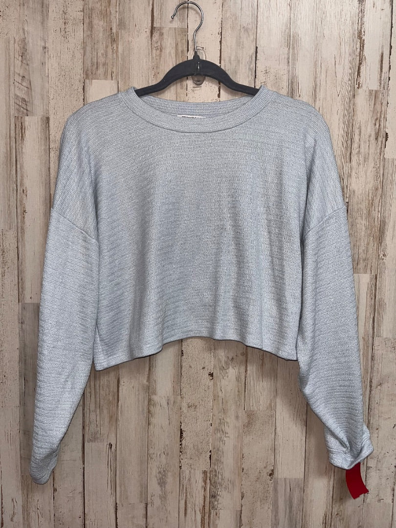 LIGHT BLUE FRESHMAN KNIT CROP SWEATER, LADIES L
