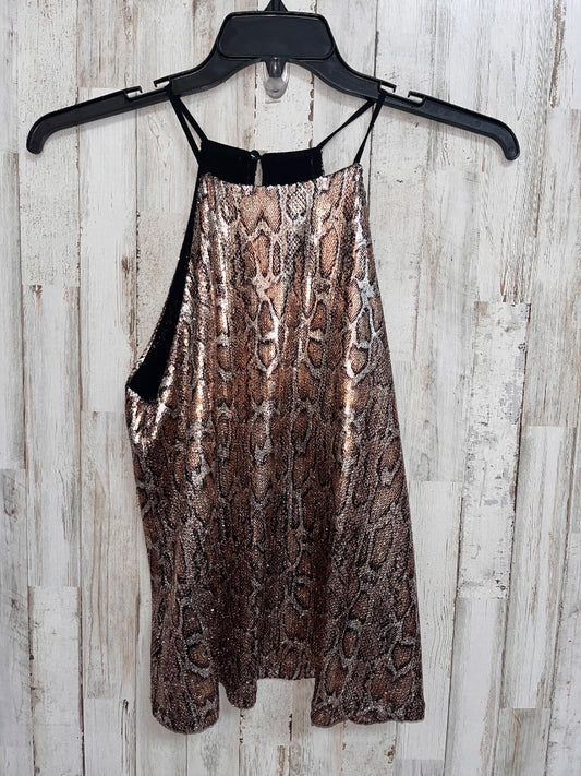 ROSE GOLD BLASHE SEQUIN SNAKE SKIN BLOUSE, LADIES L