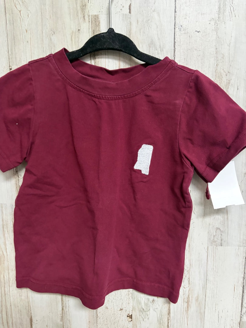 MAROON BUSY BEE SMOCKS STATE LOGO TEE, BOYS 18M