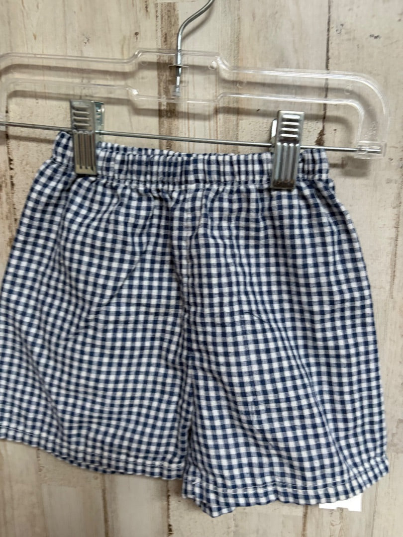 NAVY/WHITE BOUTIQUE PLAID SHORTS, BOYS 18/24M
