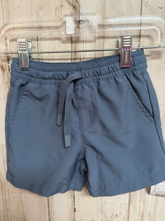 STEEL BLUE SCENE & HEARD DRAWSTRING SHORTS, BOY 2T