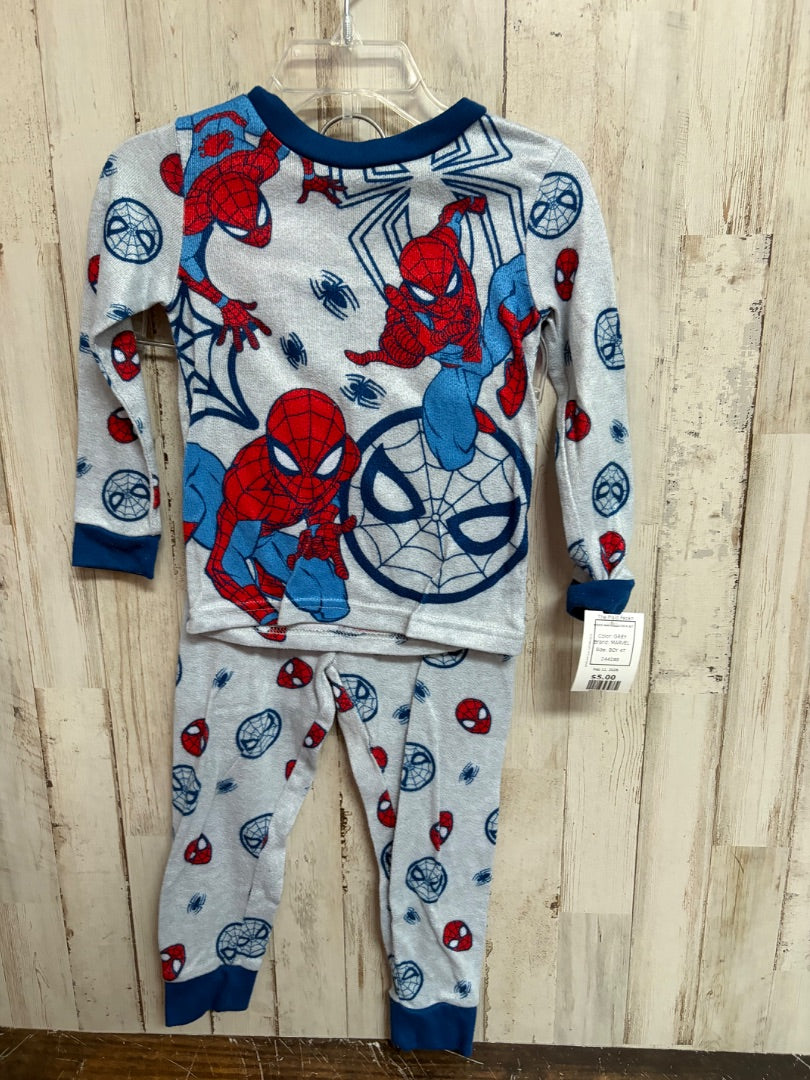 GREY MARVEL SPIDER MAN CHARACTER PJ SET, BOY 4T