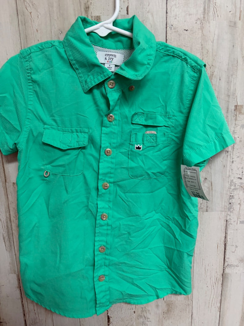 GREEN CROWN & IVY BUTTON UP FISHING SHIRT, BOY 5