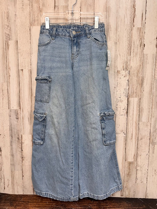 LIGHT DENIM ART CLASS WIDE LEG CARGO PANTS, GIRL 8