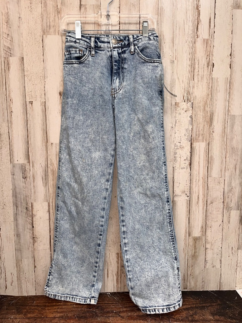 ACID WASHED ART CLASS WIDE LEG JEANS, GIRL 10