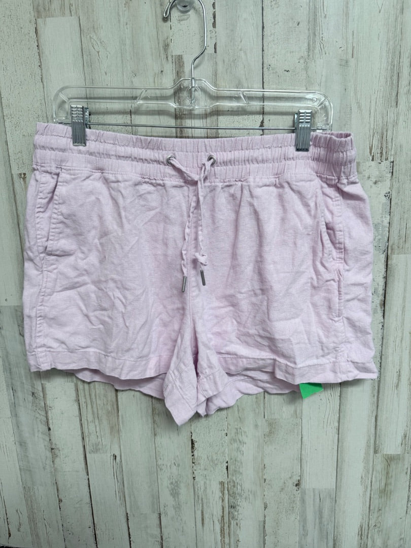 LILAC GAP LINEN SHORTS, LADIES M